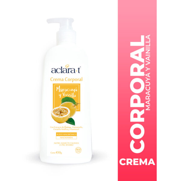 ACLARA-T CREMA CORPORAL MARACUYÁ Y VAINILLA 450g
