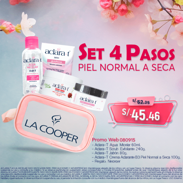 SET 4 PASOS – PIEL NORMAL A SECA