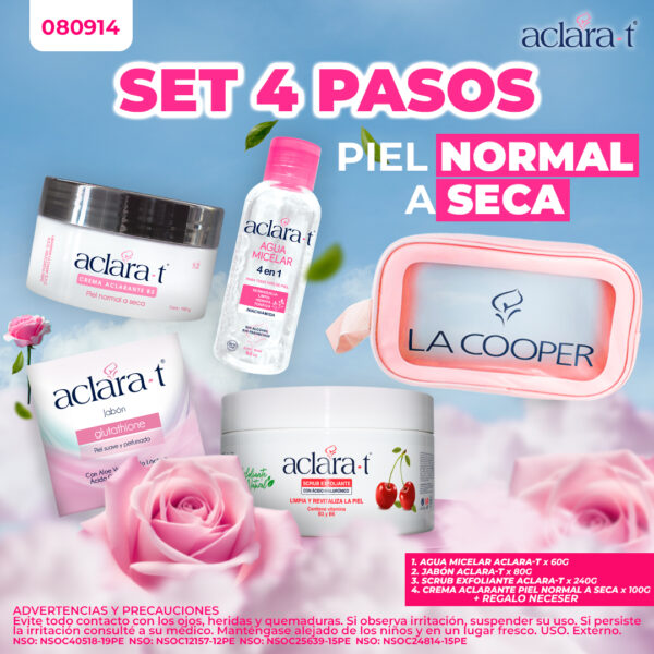 SET 4 PASOS – PIEL NORMAL A SECA