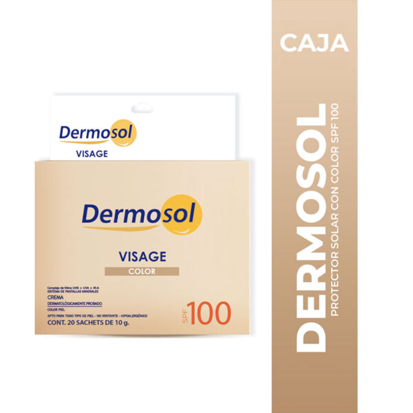 DERMOSOL VISAGE COLOR SPF100 CAJA x 20 SACHETS