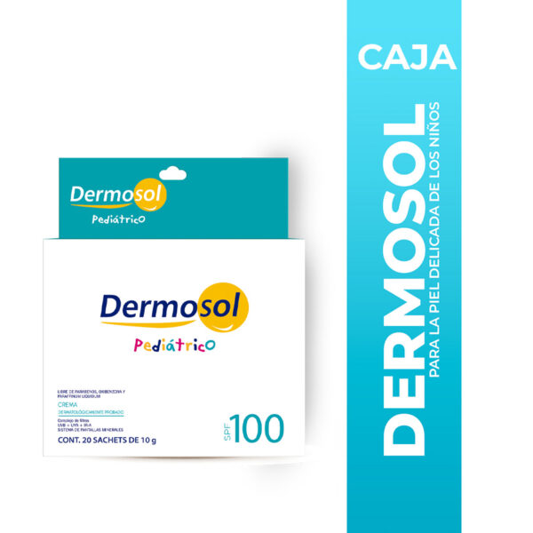 DERMOSOL PEDIÁTRICO SPF 100 CAJA x 20 Sachets