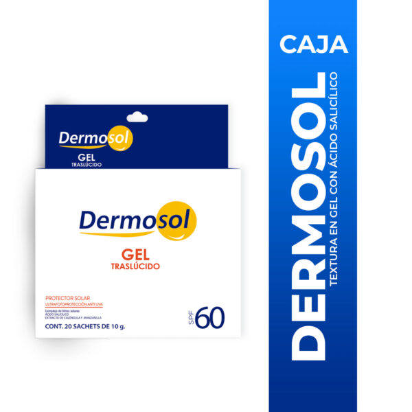 DERMOSOL GEL TRASLÚCIDO SPF 60 CAJA x 20 Sachets
