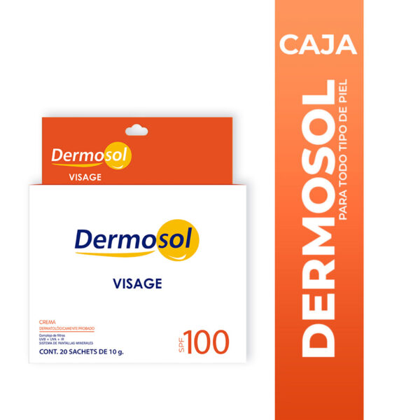 DERMOSOL VISAGE SPF 100 CAJA x 20 Sachets