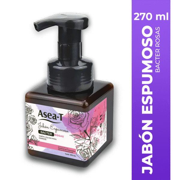 ASEA-T JABÓN ESPUMOSO BACTER ROSAS x 270ml