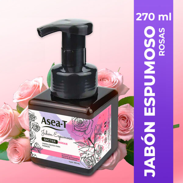 ASEA-T JABÓN ESPUMOSO BACTER ROSAS x 270ml