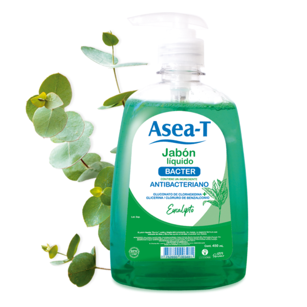 ASEA-T JABON LIQUIDO BACTER VARIEDAD EUCALIPTO X 450 ML